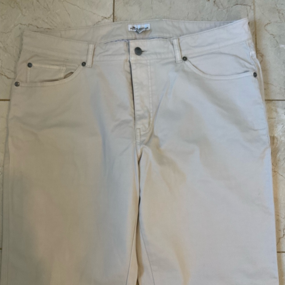Peter Millar Five-Pocket Pant, Chinos, Cream, Men’s Size 38 x 34 - Picture 2 of 12